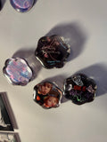 Set of 3 flower shaped personalized magnets