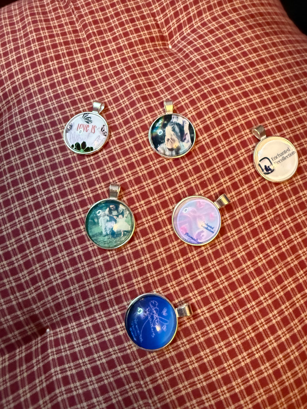 1 in photo pendants, set of 3