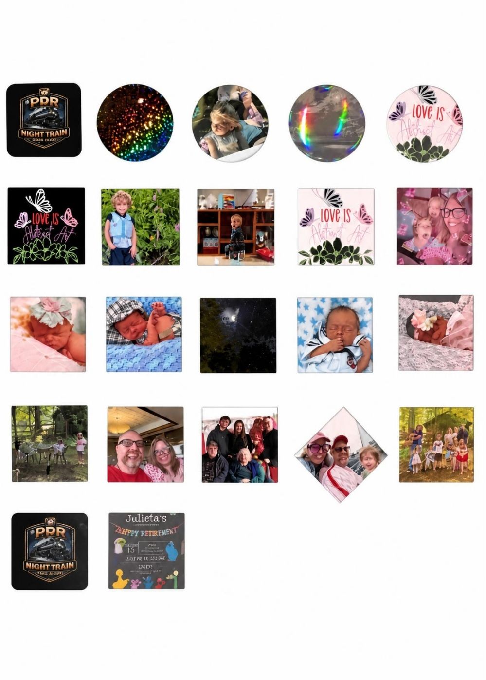 Custom Square photo magnet 6 piece