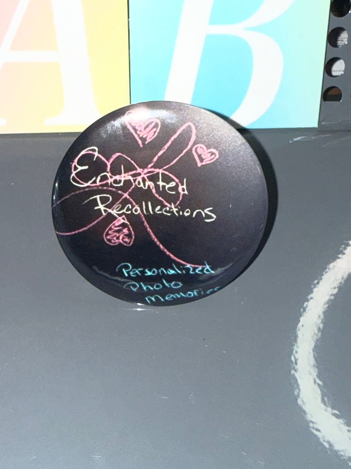 Custom Round Photo w/stand