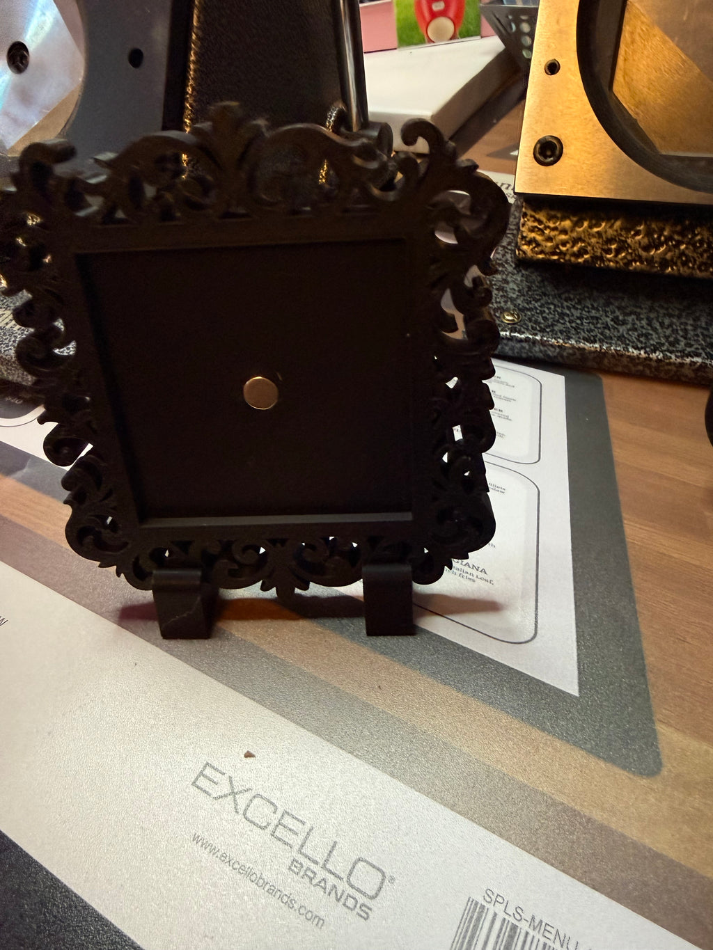 Ornate style frame for 2.5 in square photo magnet