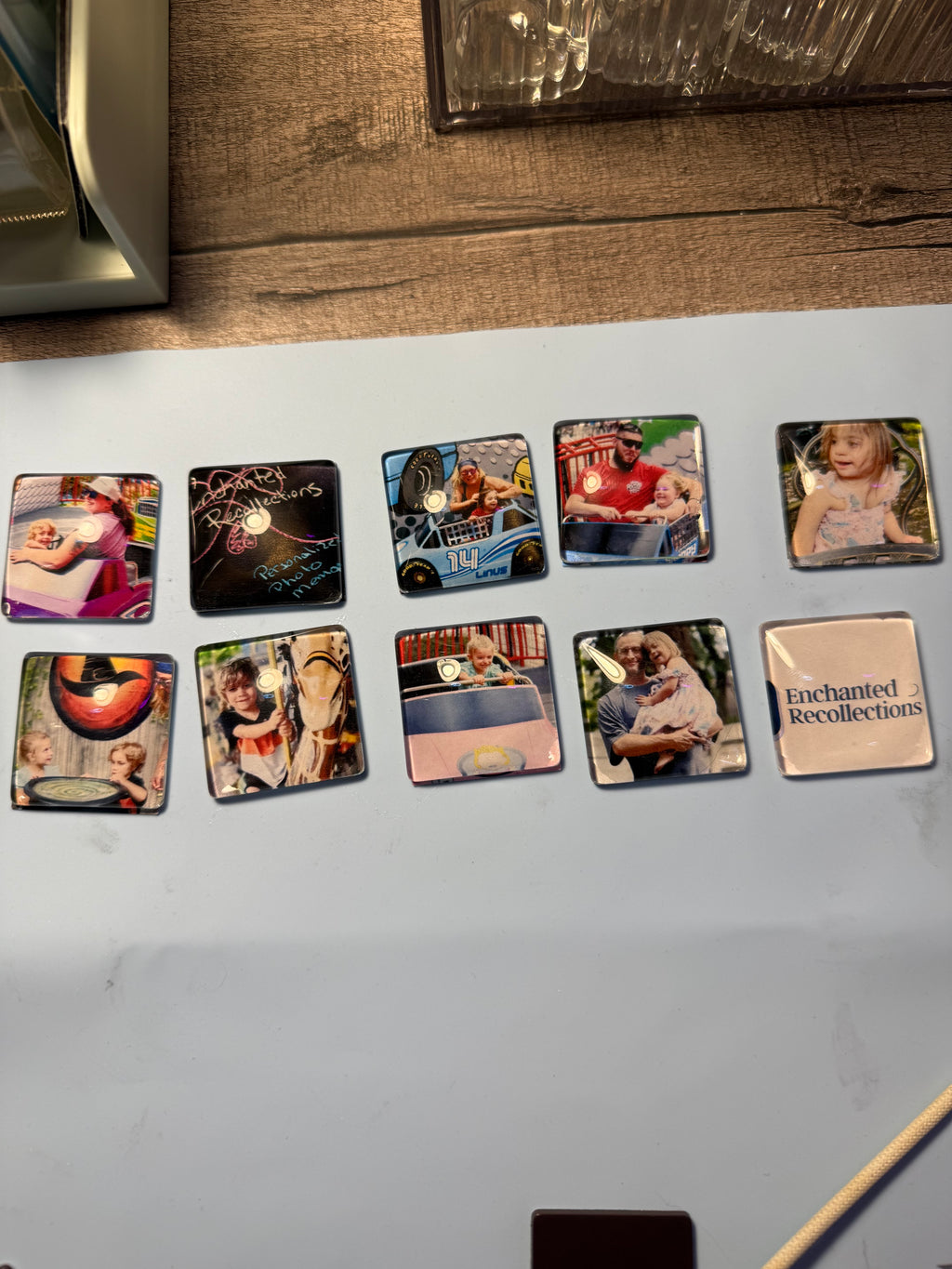2 inch square photo magnets- set of 3