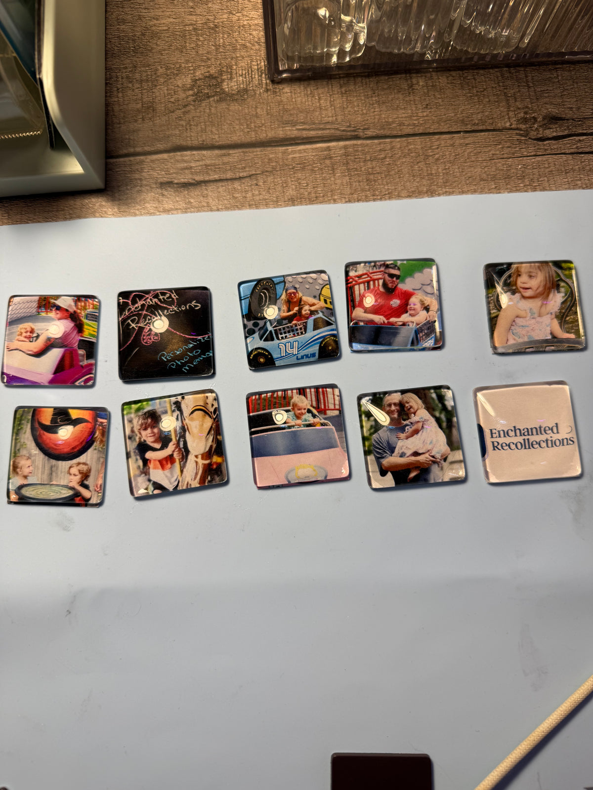 2 inch square photo magnets- set of 3