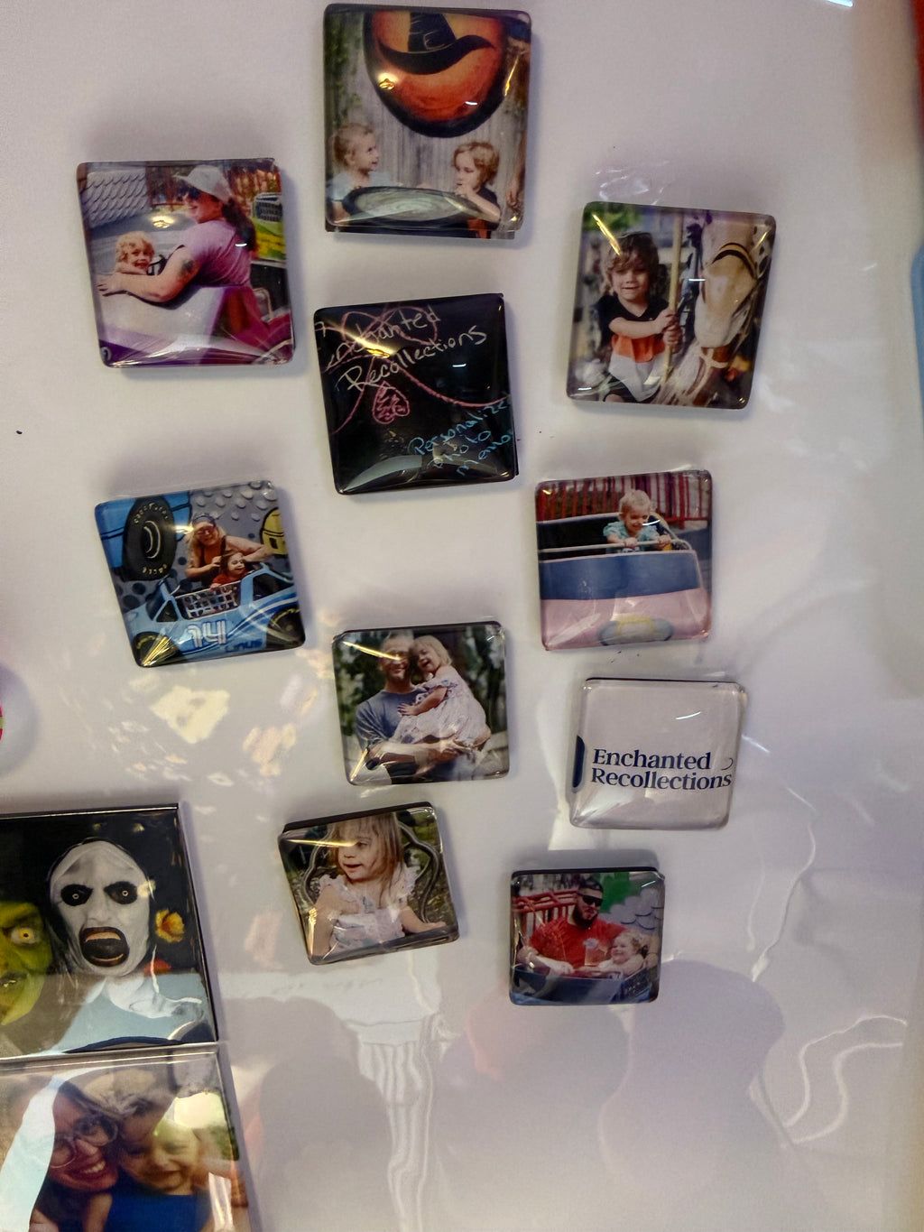 2 inch square photo magnets- set of 3