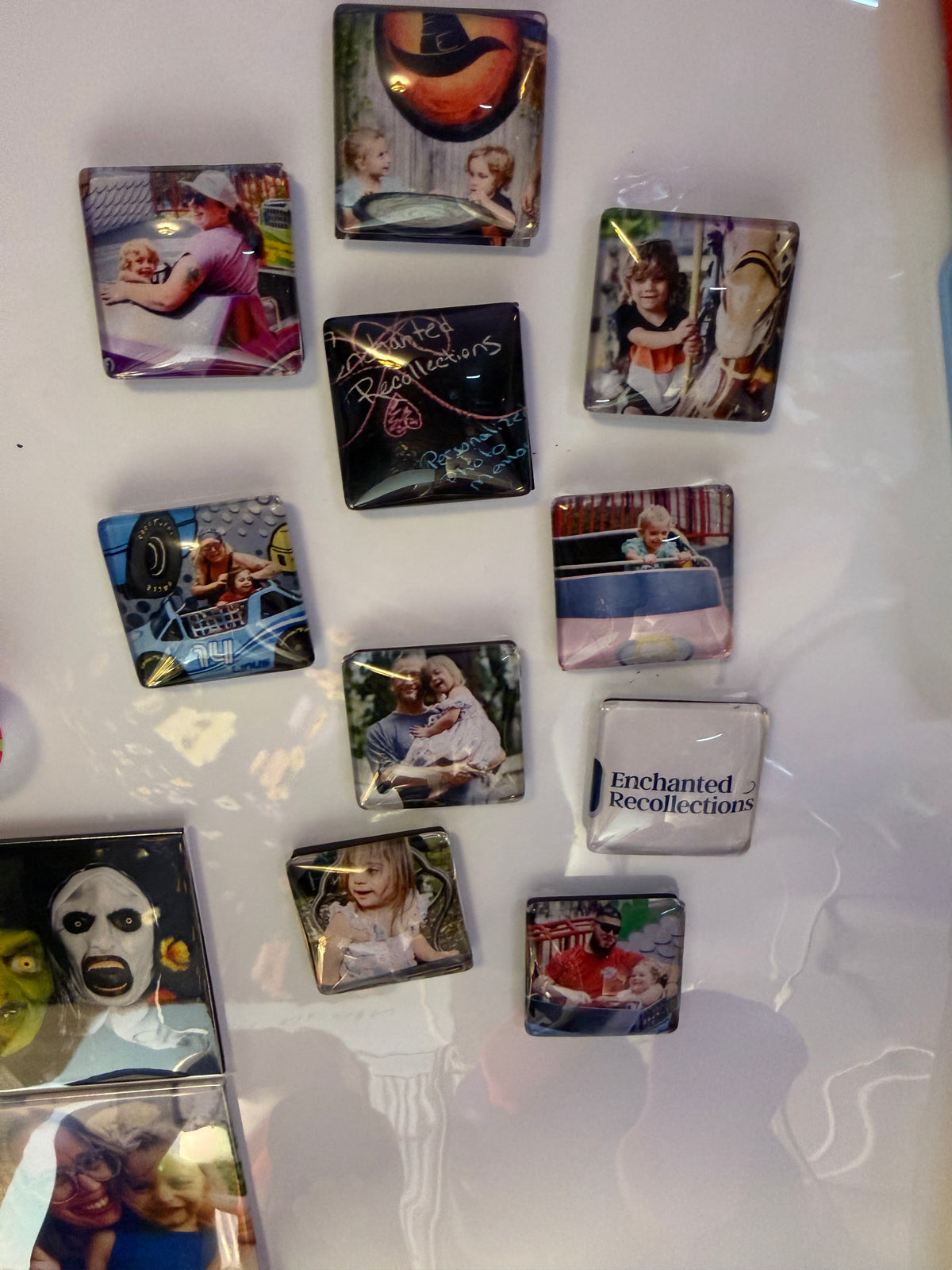 2 inch square photo magnets- set of 3