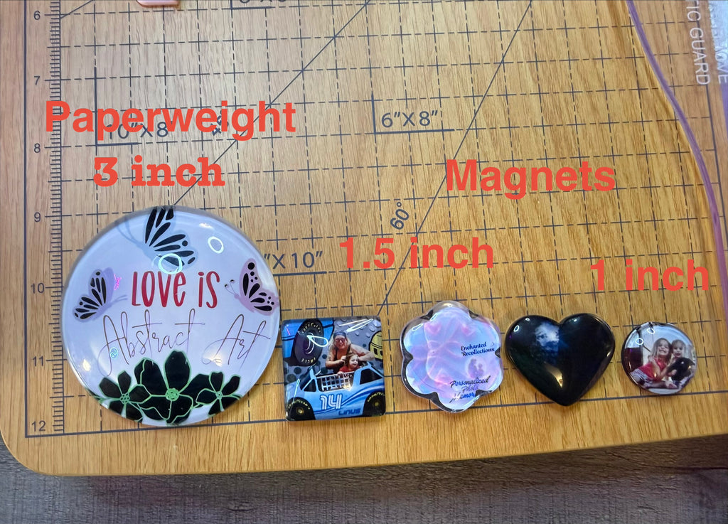 3 inch round customizable cabochon paperweight