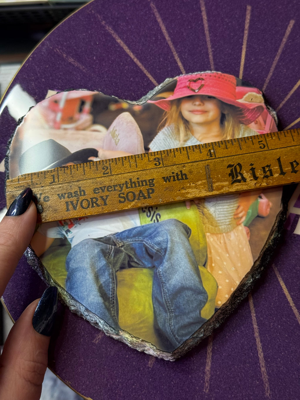 5.5 in customizable slate heart