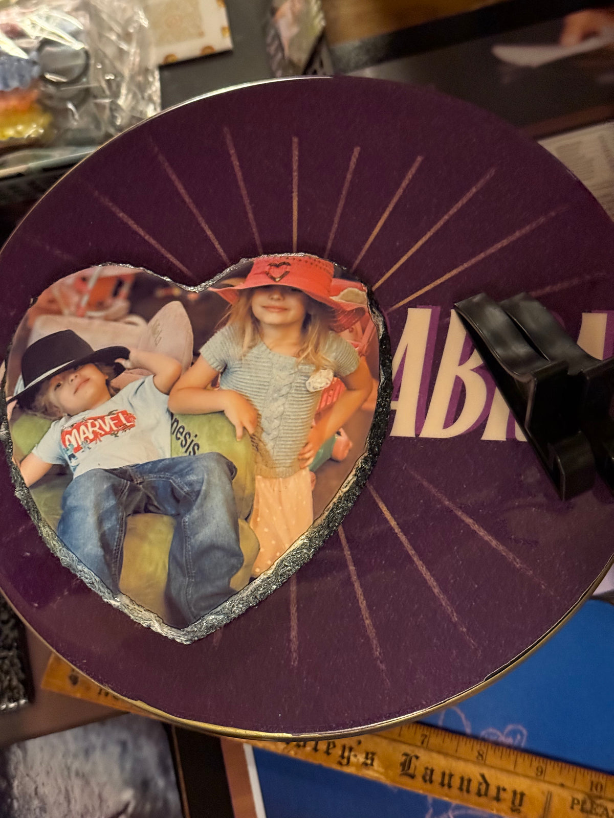 5.5 in customizable slate heart
