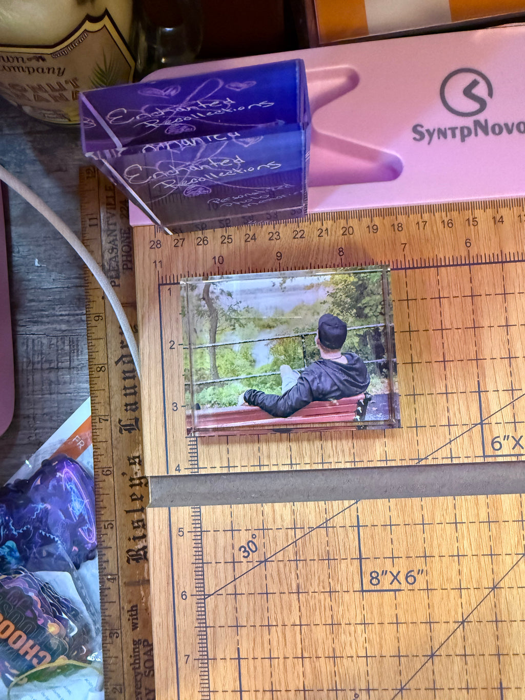 2.4 x 3 inch customizable crystal photo frame