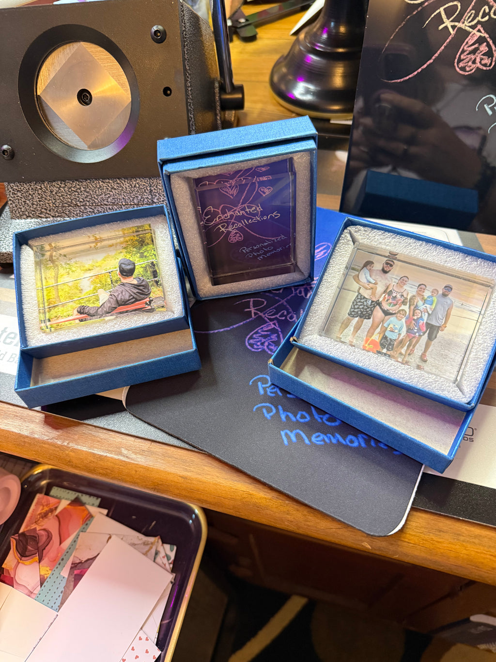 2.4 x 3 inch customizable crystal photo frame