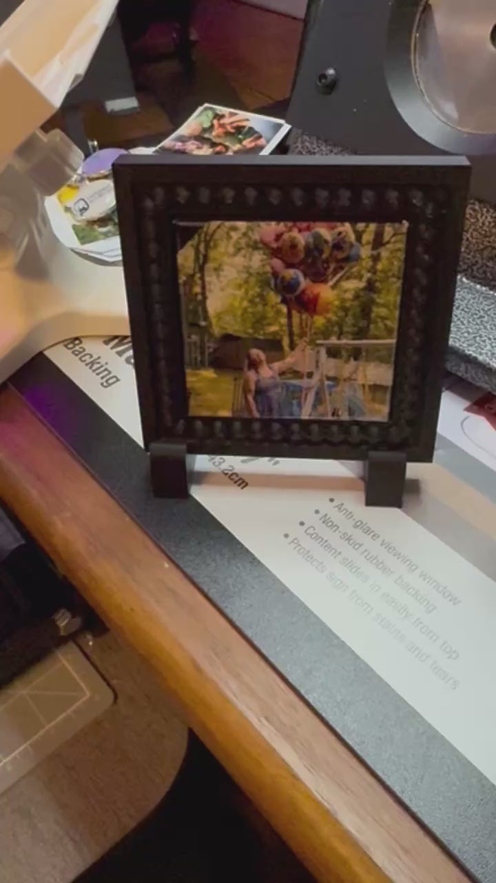 Bohemian style frame for 2.5 inch square photo magnet